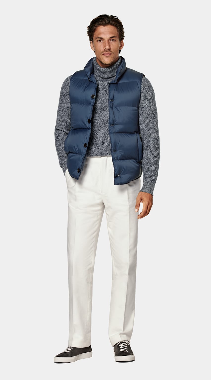 Mid Blue Down Vest