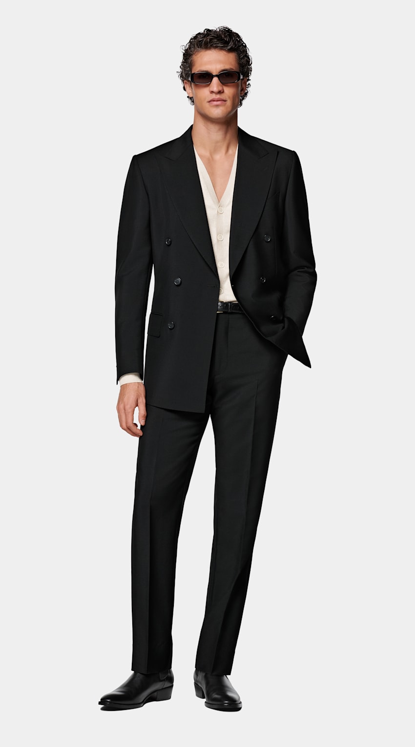 Black Tailored Fit Milano Suit