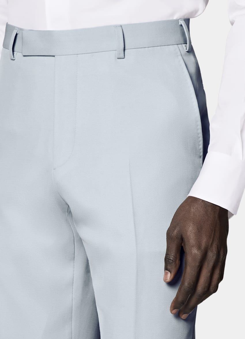 Light Blue Tailored Fit Milano Suit