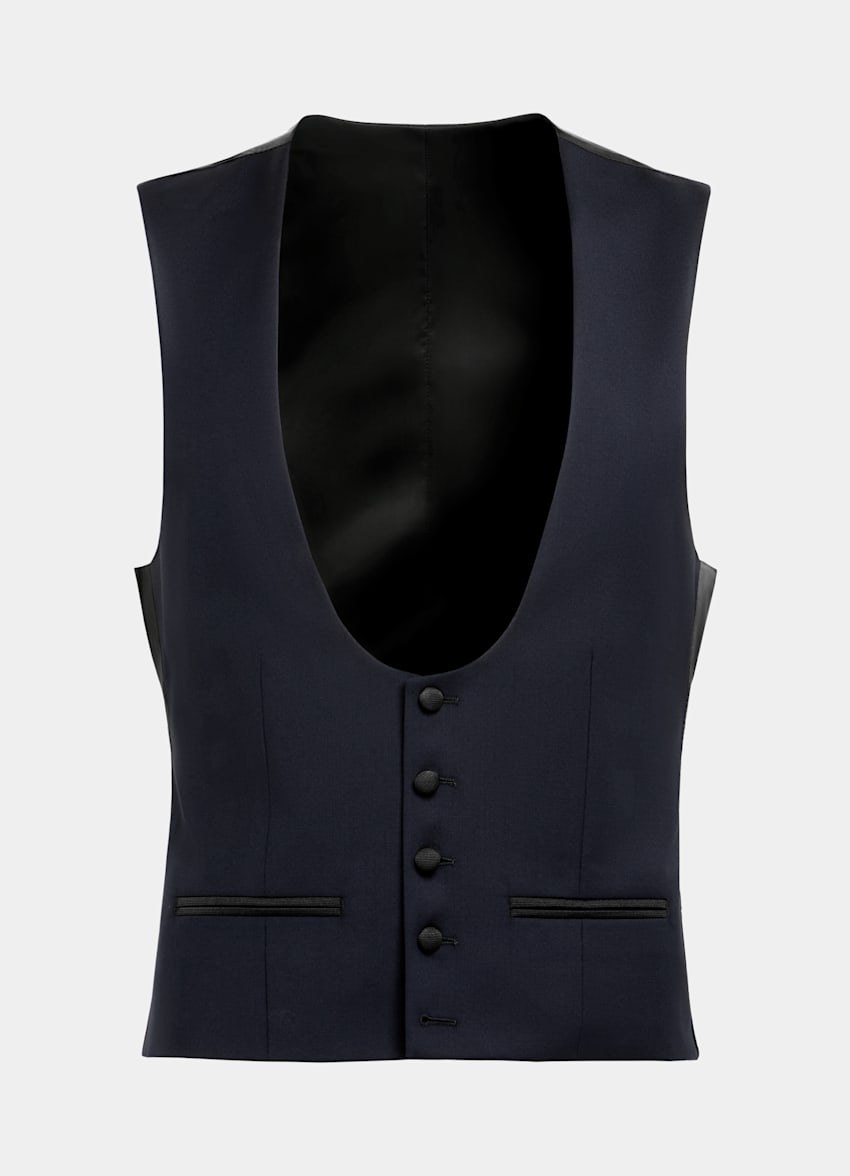 Navy Three-Piece Tailored Fit Lazio Tuxedo