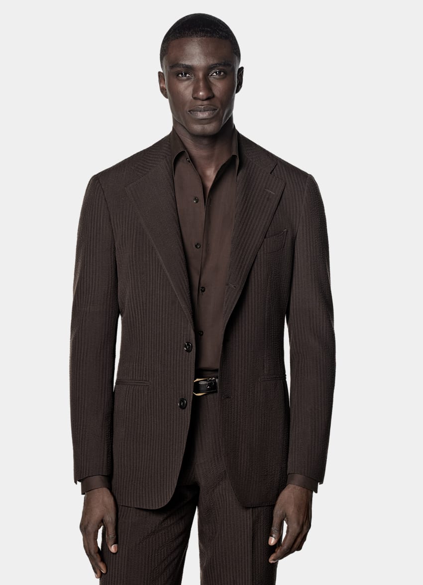 Dark Brown Relaxed Fit Roma Suit