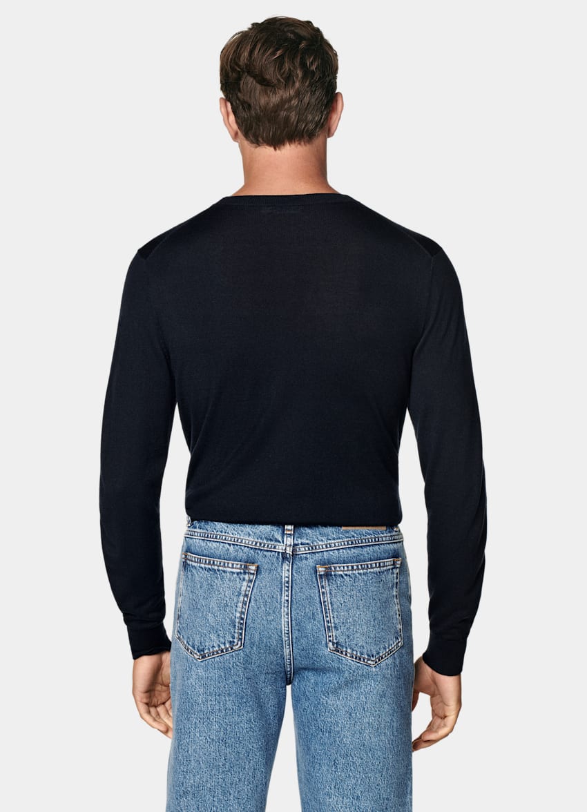 Navy V-Neck Cardigan