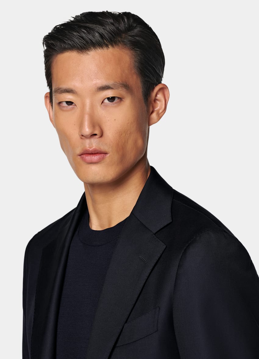 Navy Tailored Fit Havana Suit Jacket