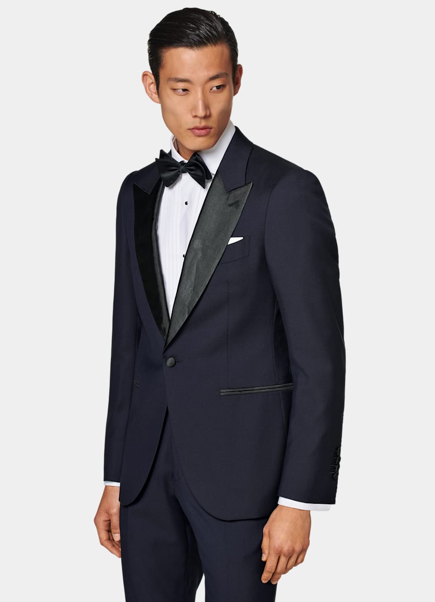 Navy Tailored Fit Lazio Dinner Jacket