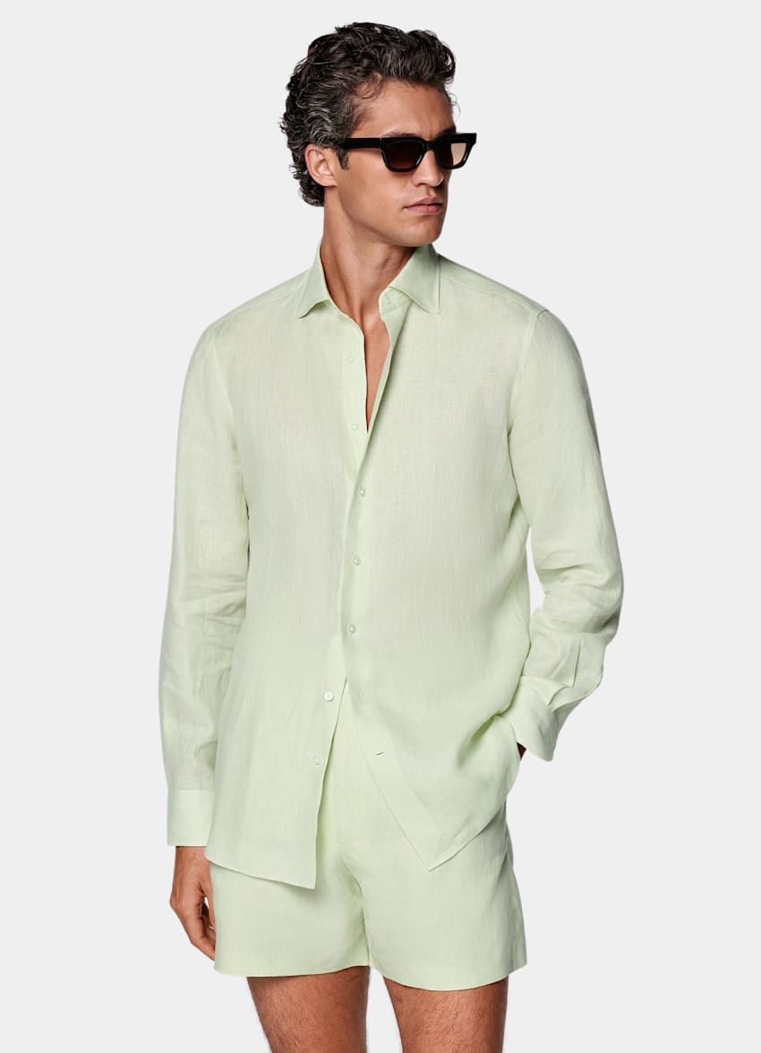 Light Green Tailored Fit Shirt