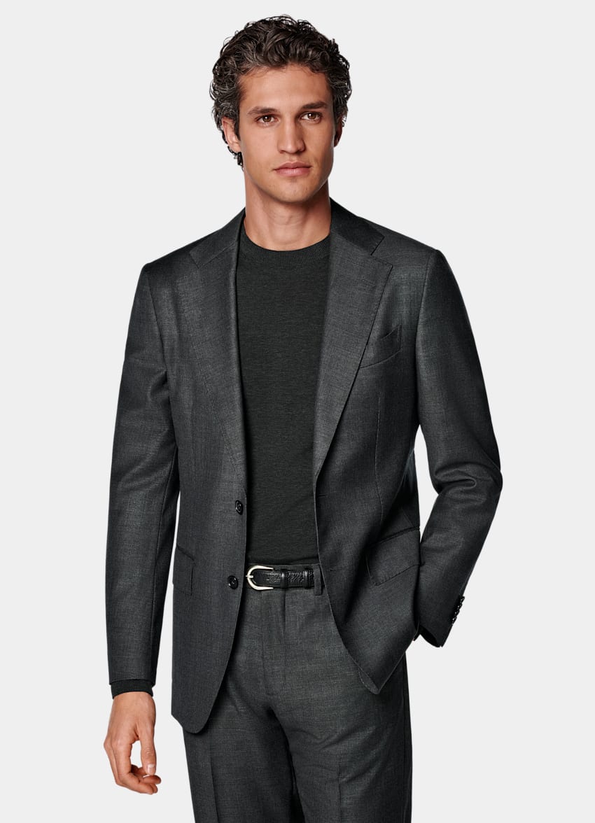 Dark Grey Tailored Fit Havana Suit
