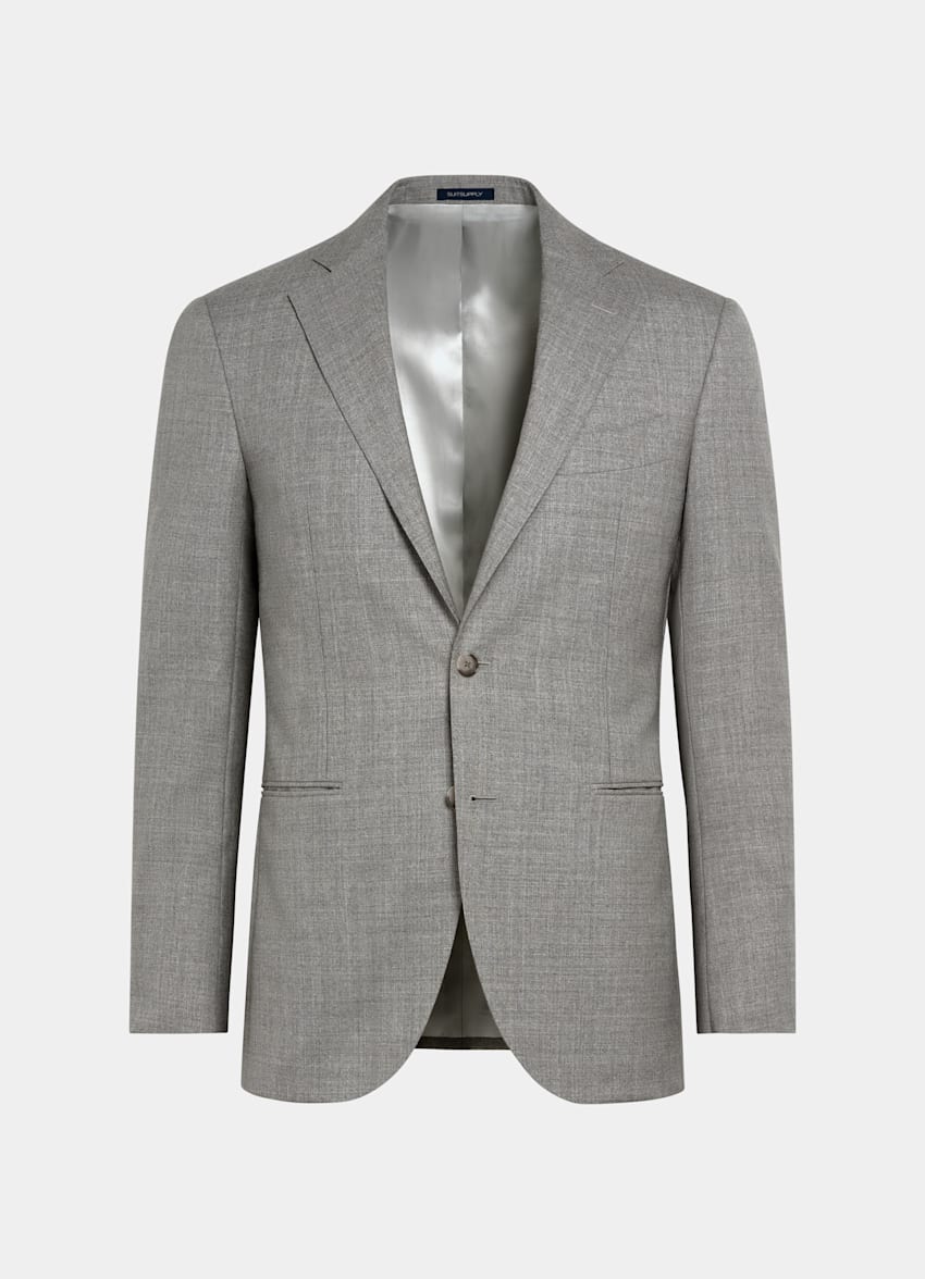 Light Grey Perennial Tailored Fit Lazio Suit