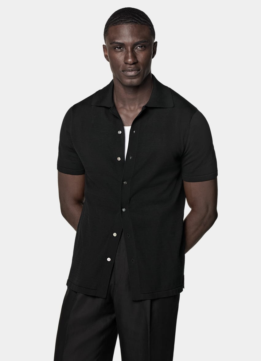 Black Polo Cardigan