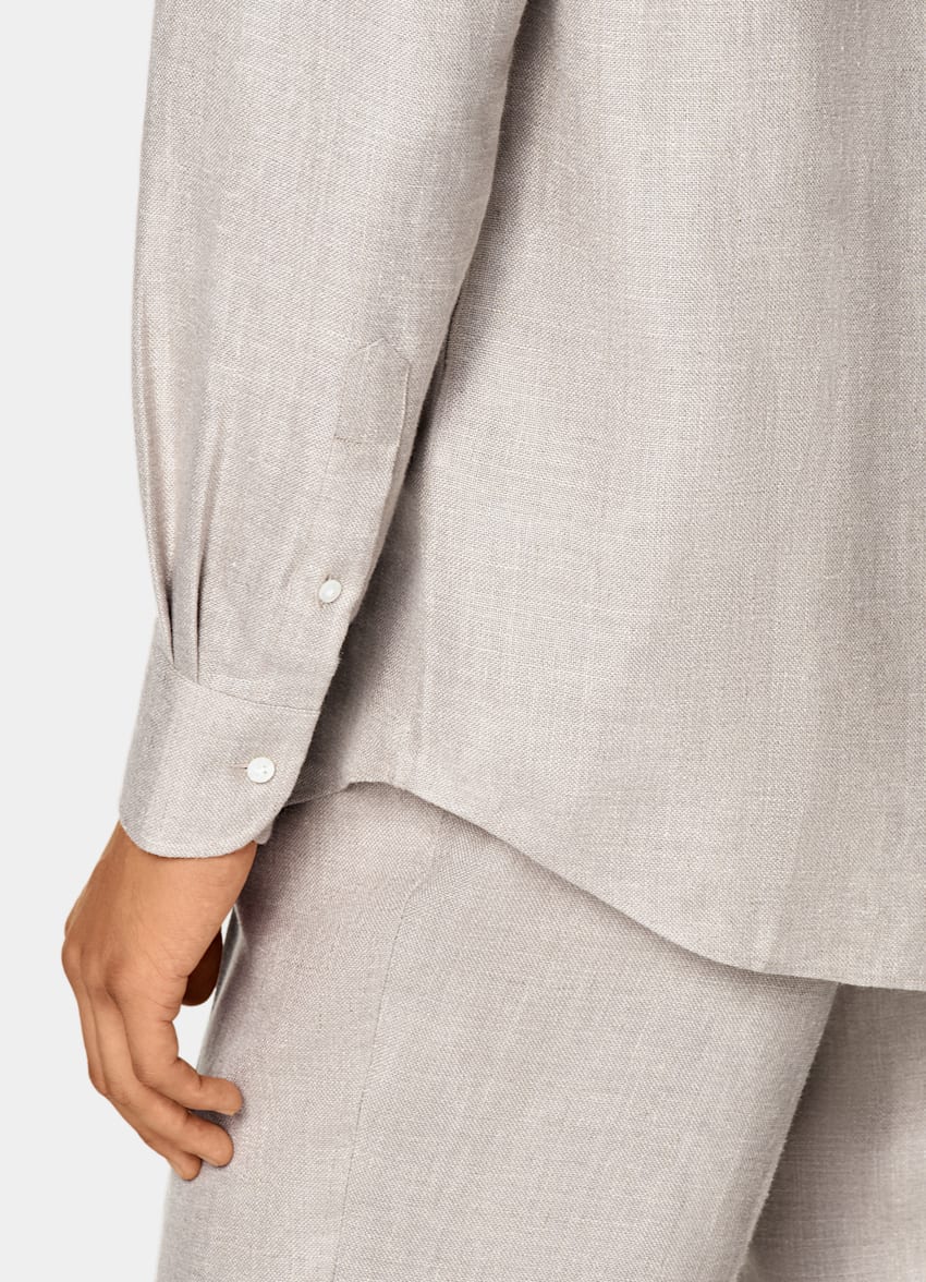 Light Taupe Relaxed Fit Shirt