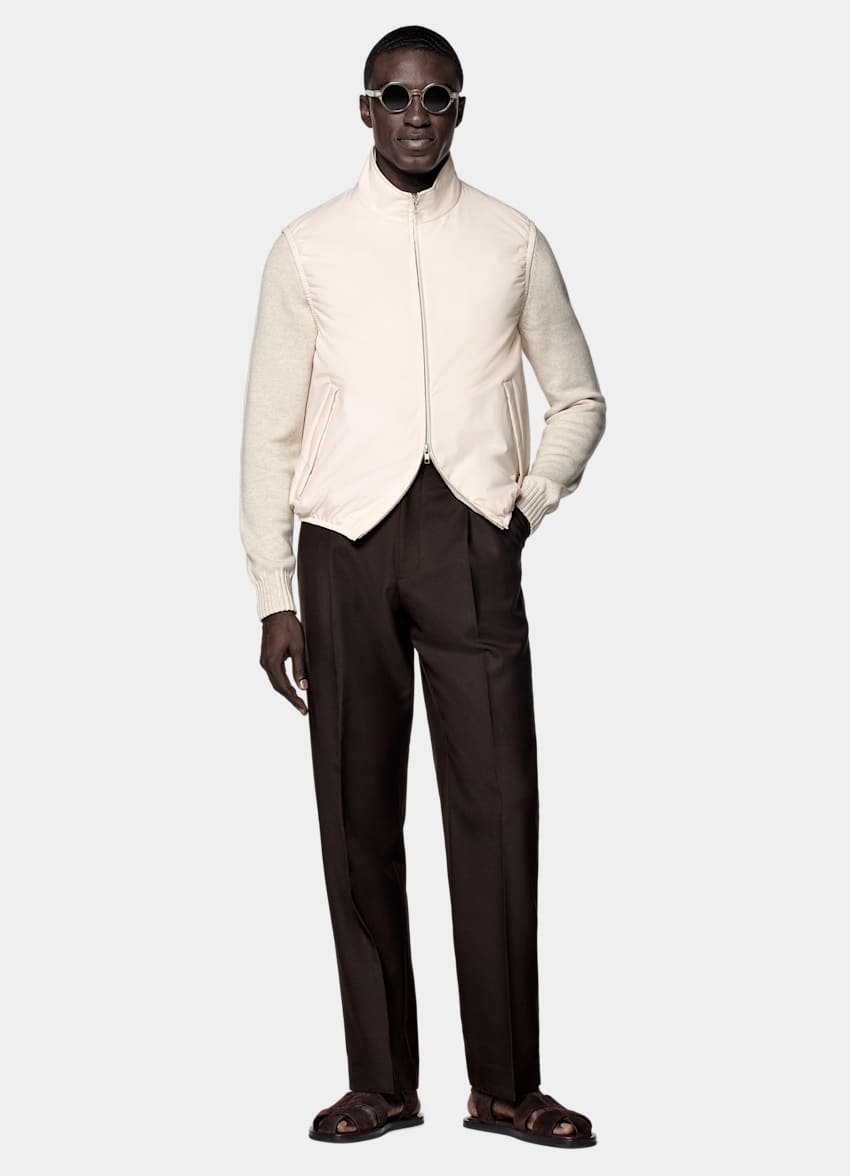 Off-White Light Padded Zip Vest