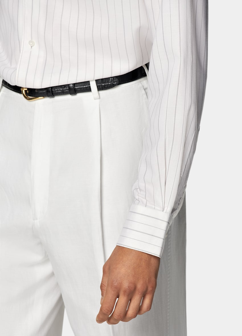 Off-White Striped Tailored Fit Shirt