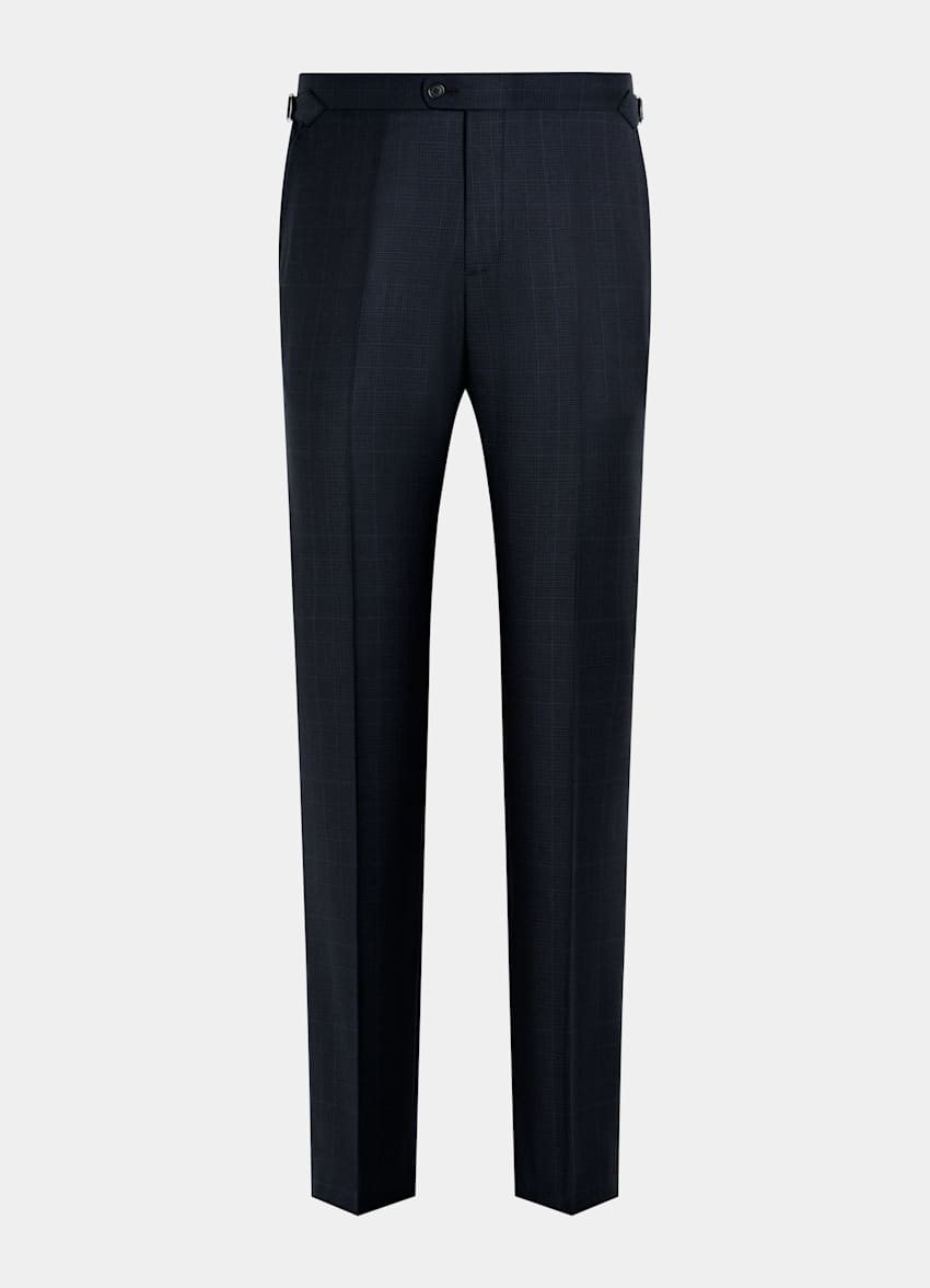 Navy Checked Tailored Fit Havana Suit