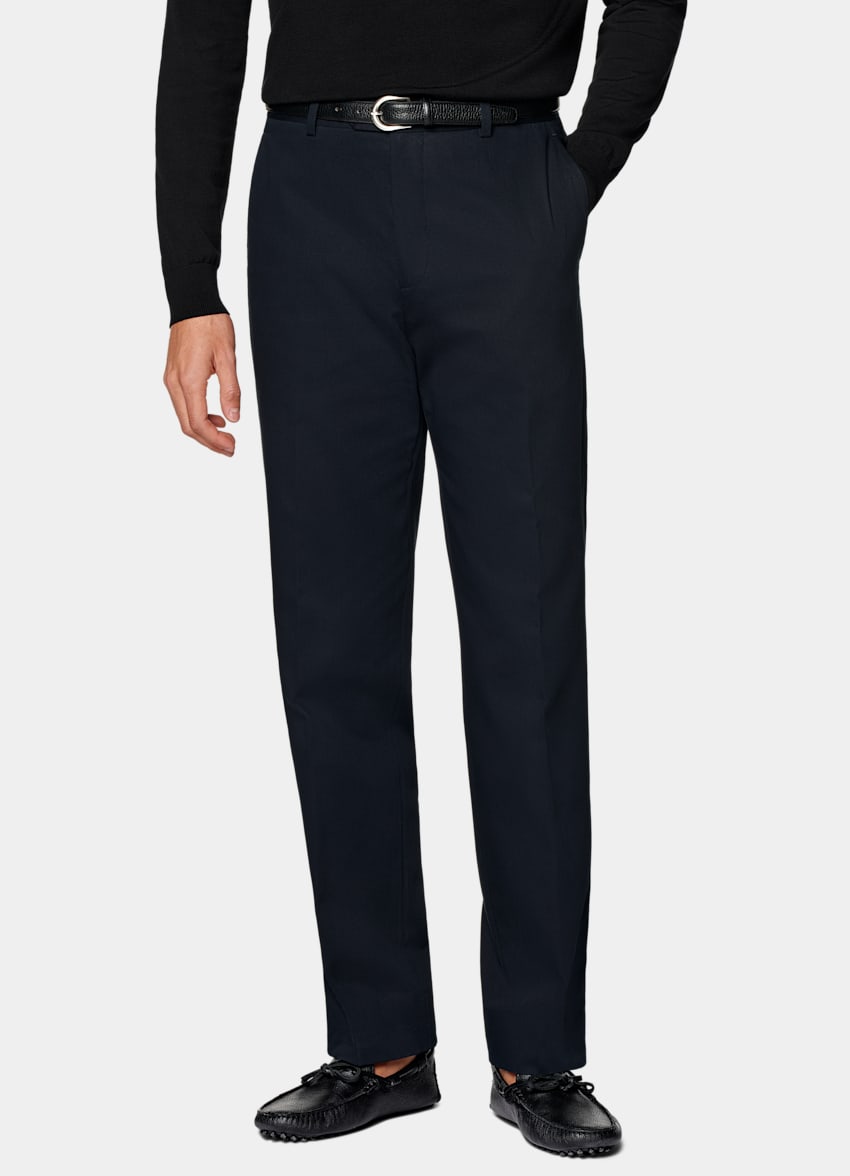 Navy Straight Leg Pants