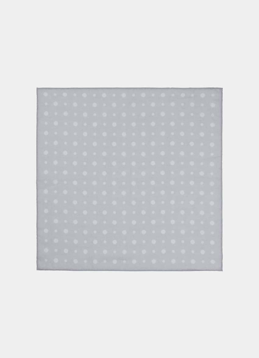 Grey Graphic Pocket Square