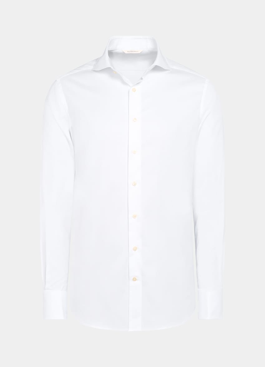 White Double Cuff Tailored Fit Shirt