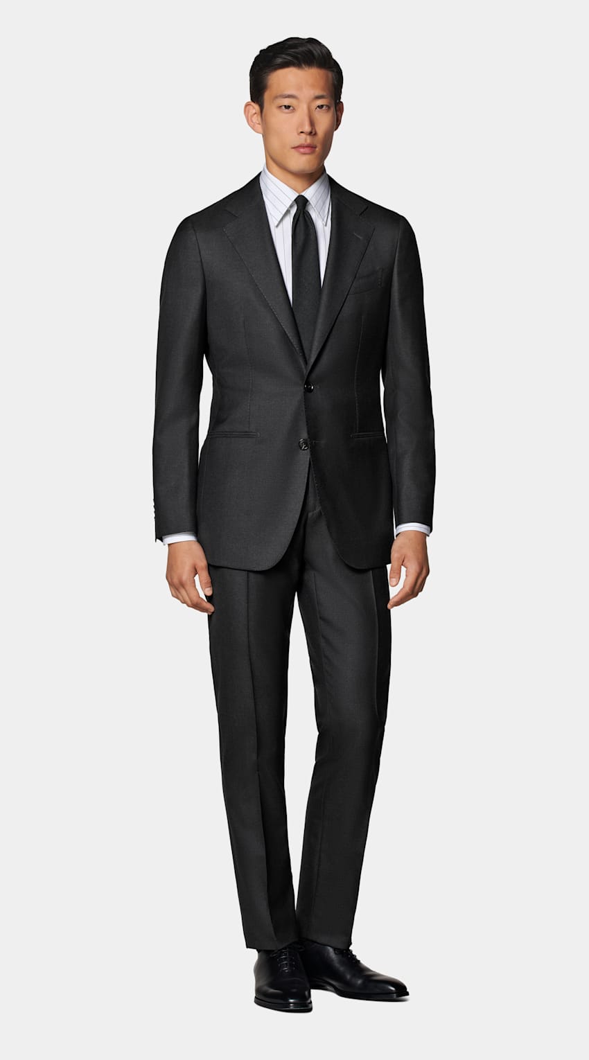 Dark Grey Tailored Fit Havana Suit