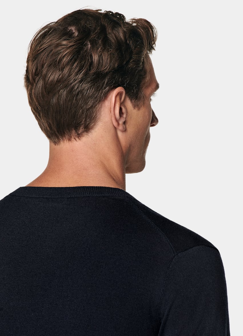 Navy V-Neck Cardigan