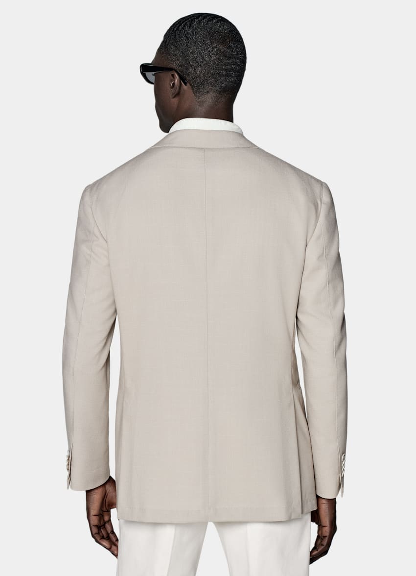 Light Taupe Relaxed Fit Roma Suit Jacket