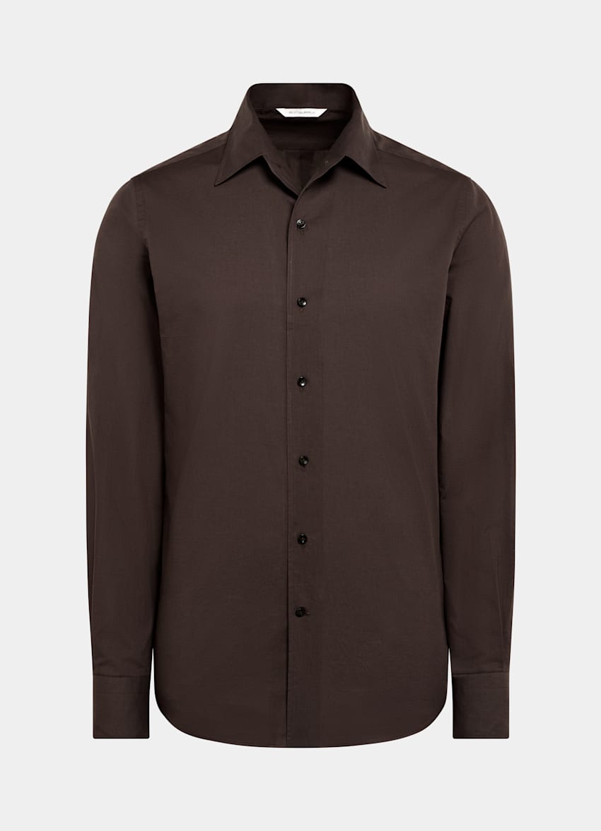 Brown Tailored Fit Shirt