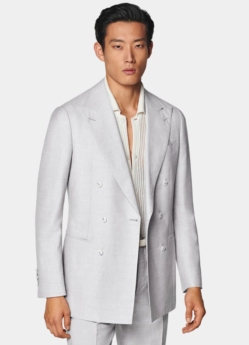 Light Grey Tailored Fit Havana Suit
