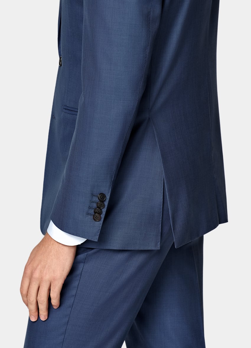 Mid Blue Tailored Fit Havana Suit