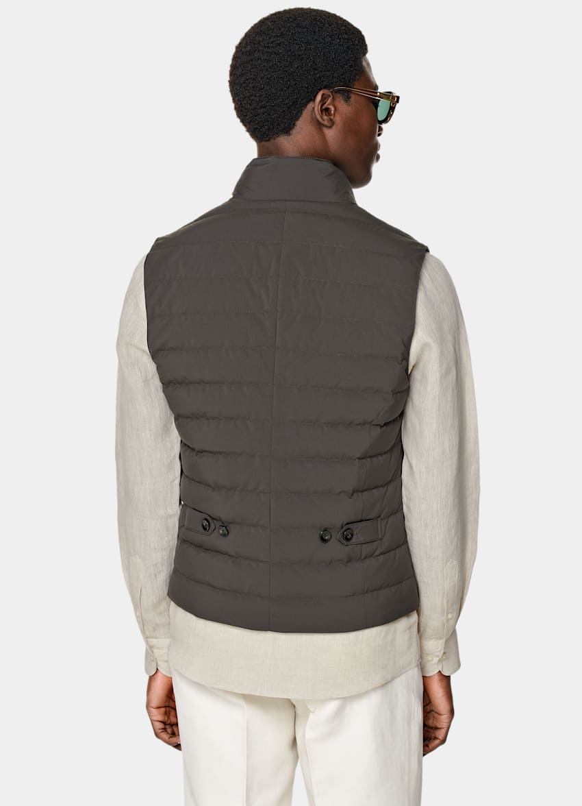Brown Down Vest