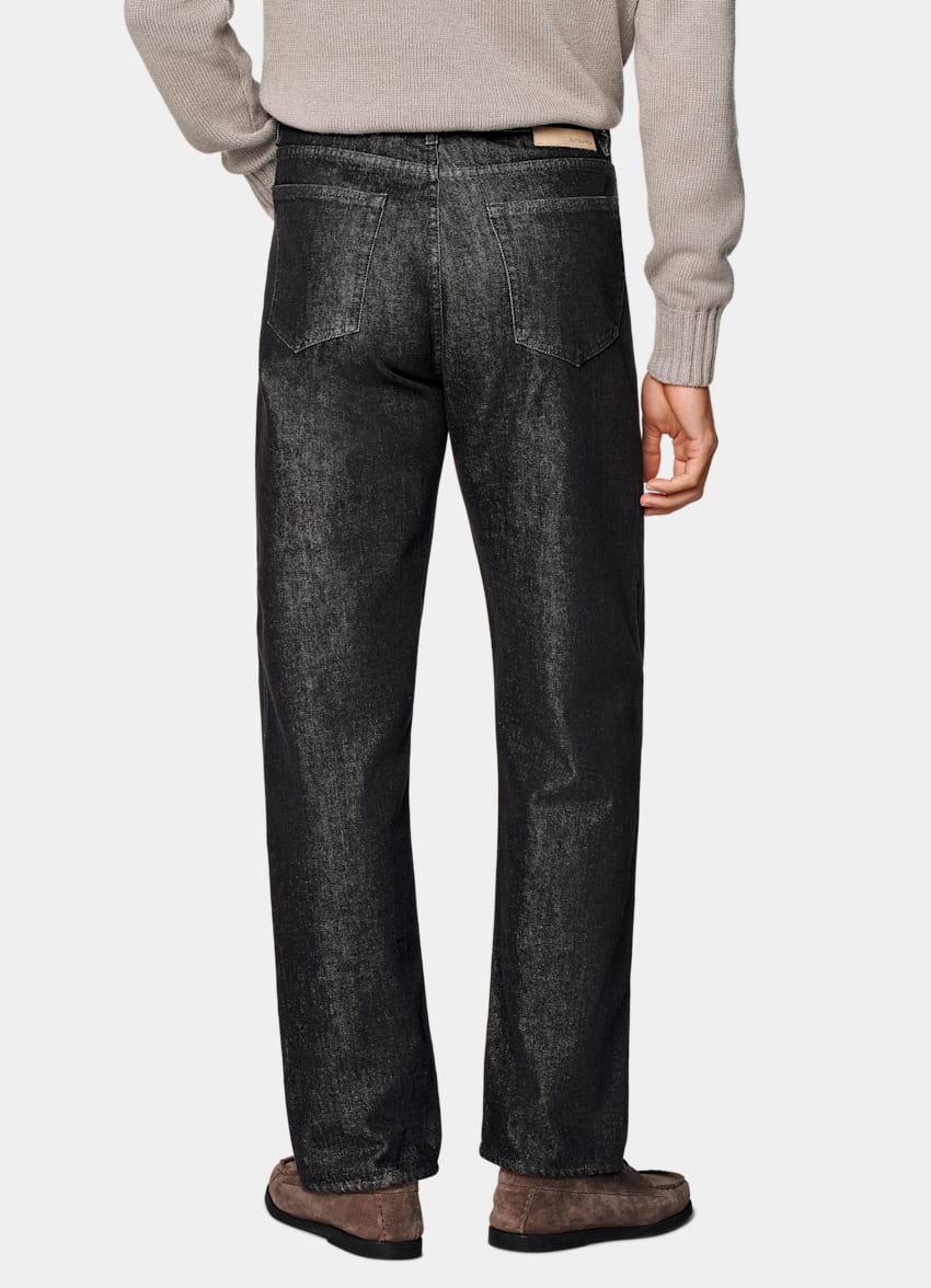 Dark Grey Straight Leg Jeans