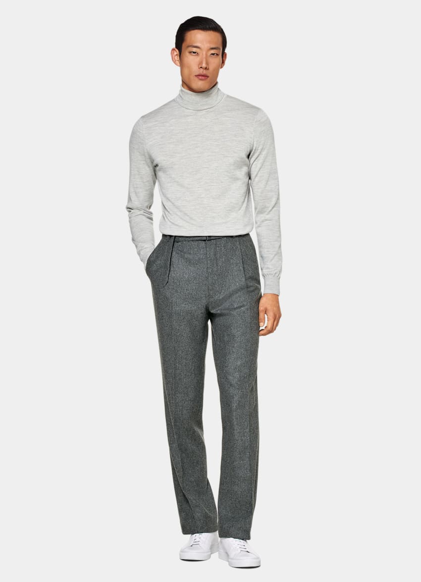 Light Grey Merino Turtleneck
