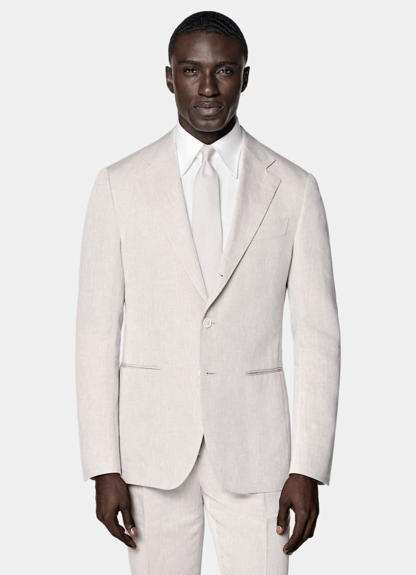 Light Taupe Tailored Fit Havana Suit