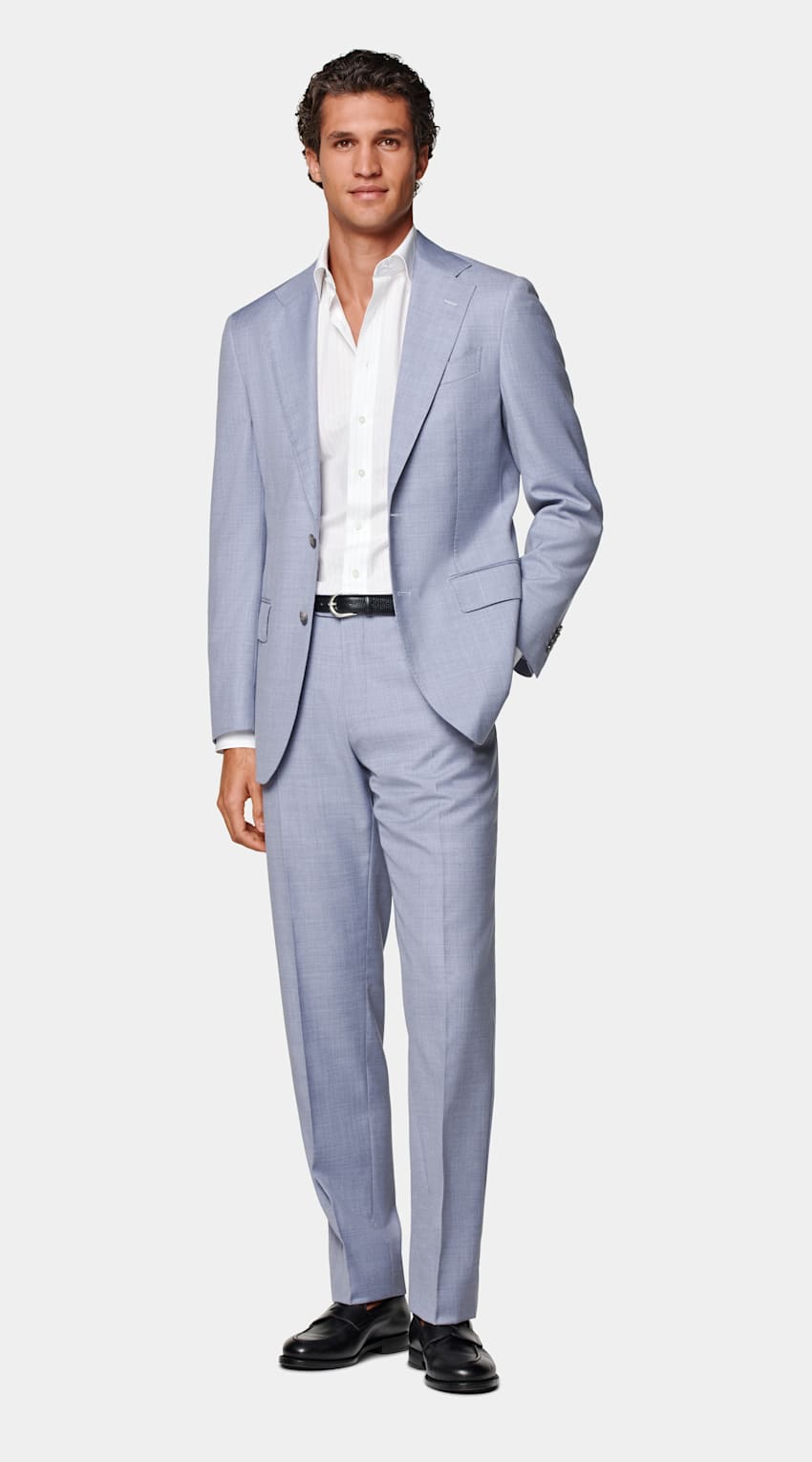 Light Blue Perennial Tailored Fit Havana Suit