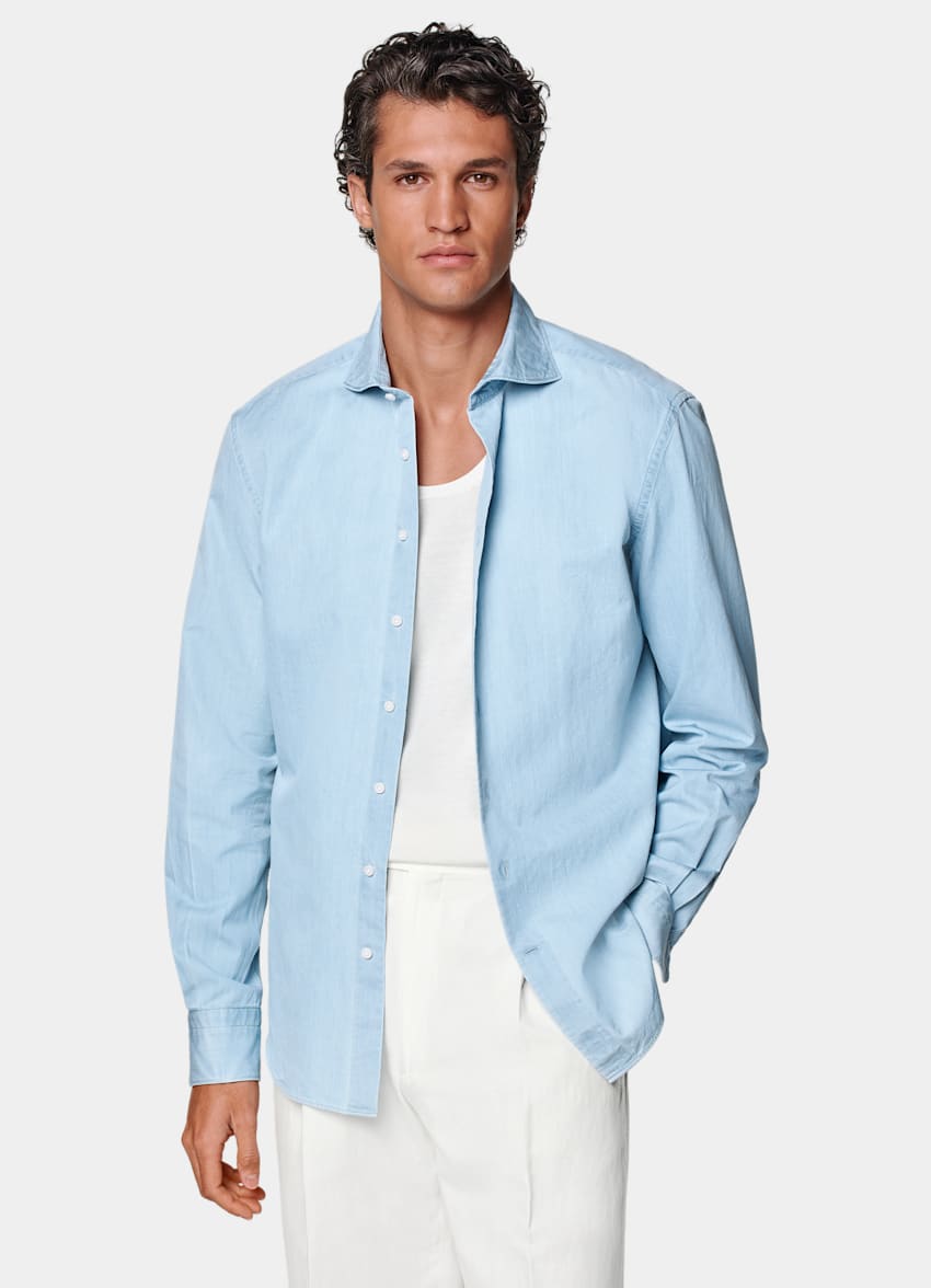 Light Blue Tailored Fit Shirt