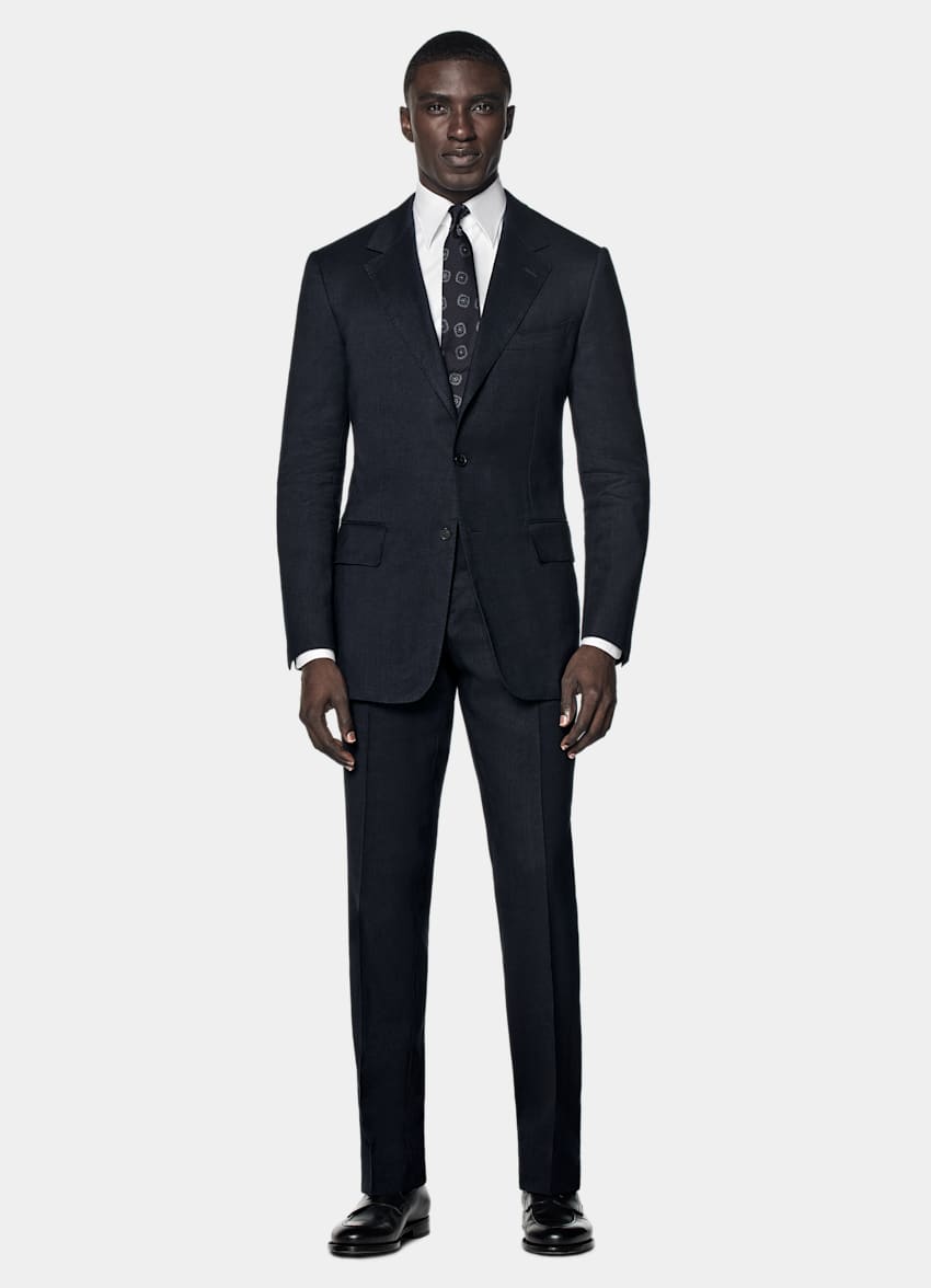 Navy Tailored Fit Milano Suit
