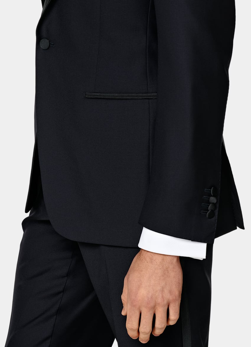 Navy Tailored Fit Lazio Dinner Jacket