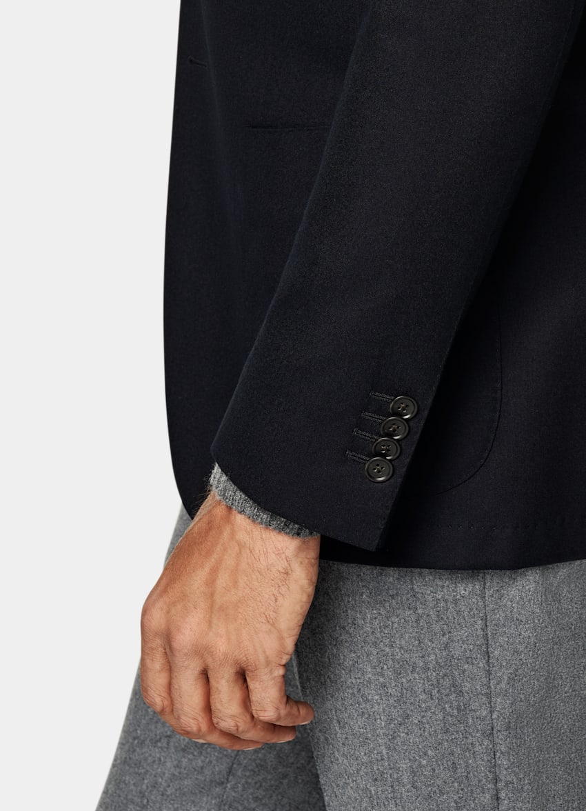 Navy Tailored Fit Havana Suit Jacket