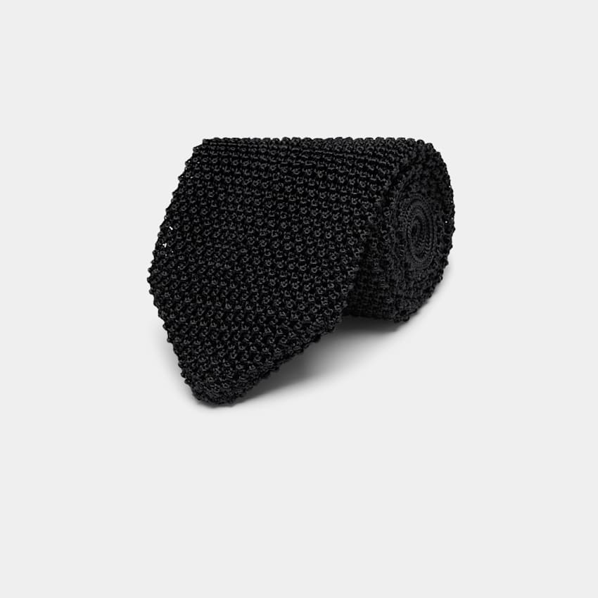 Black Knitted Tie