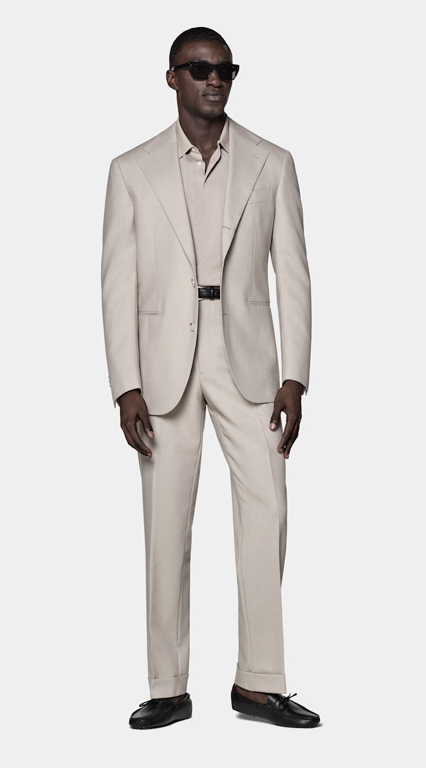 Light Taupe Relaxed Fit Roma Suit