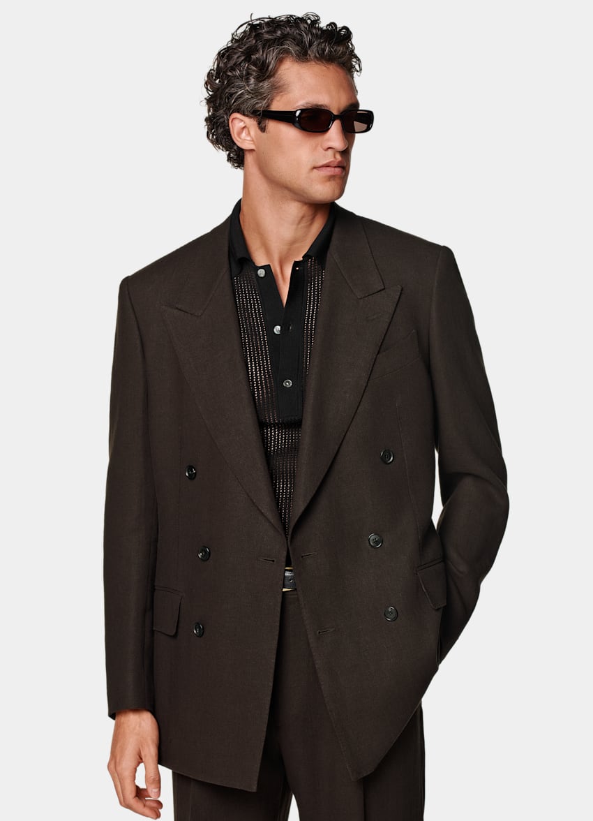 Mid Brown Tailored Fit Milano Suit