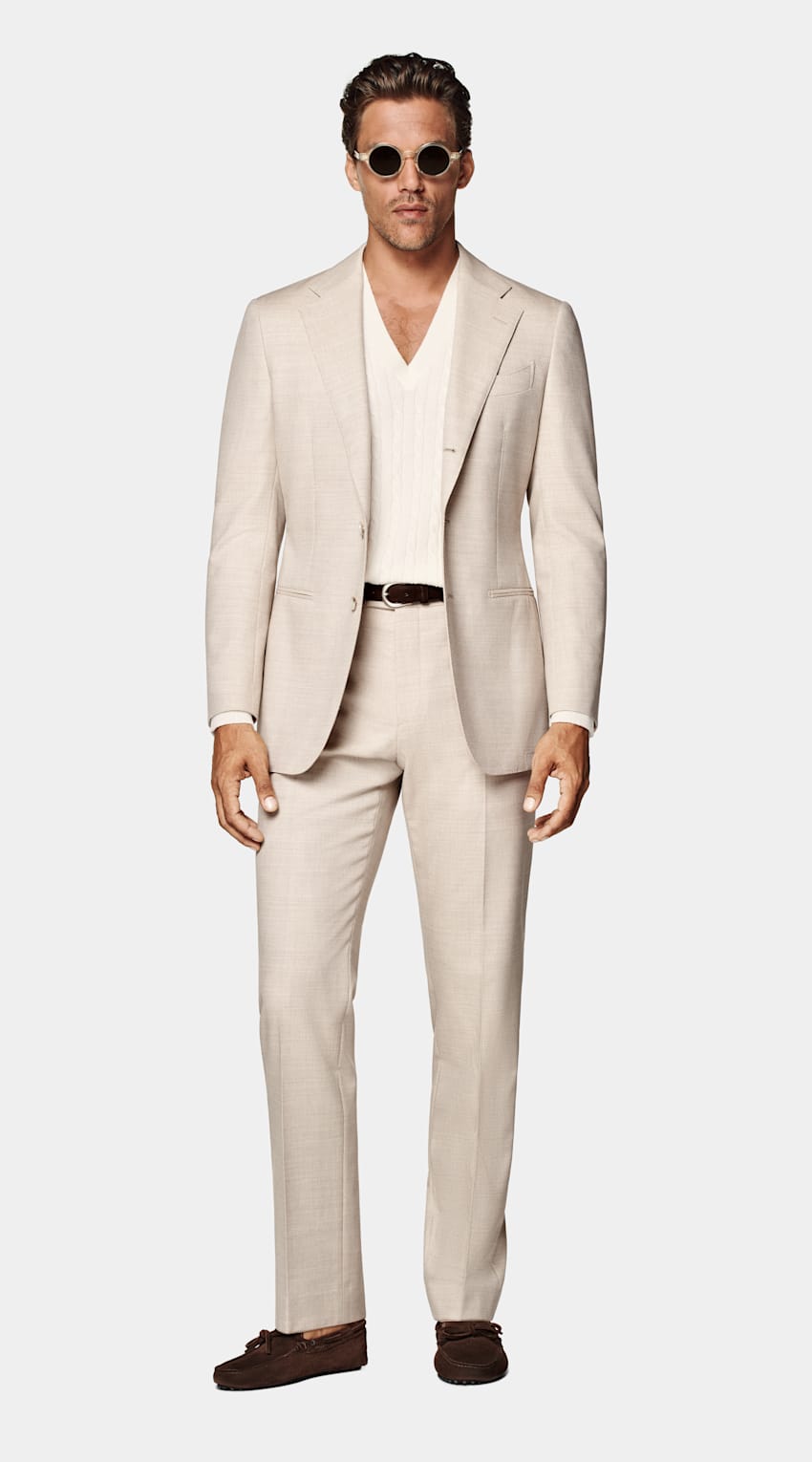 Sand Tailored Fit Havana Suit