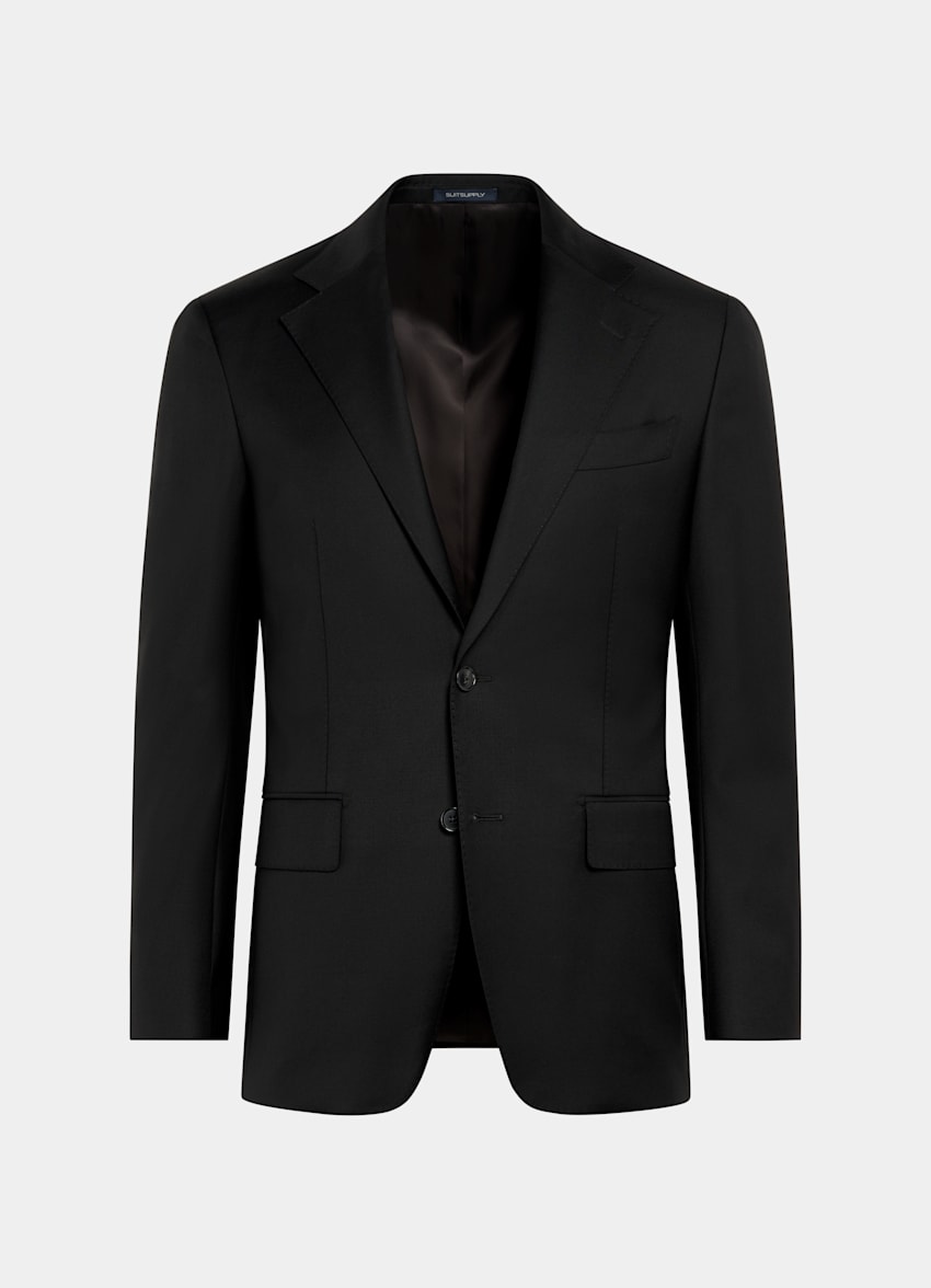Black Tailored Fit Havana Suit Jacket