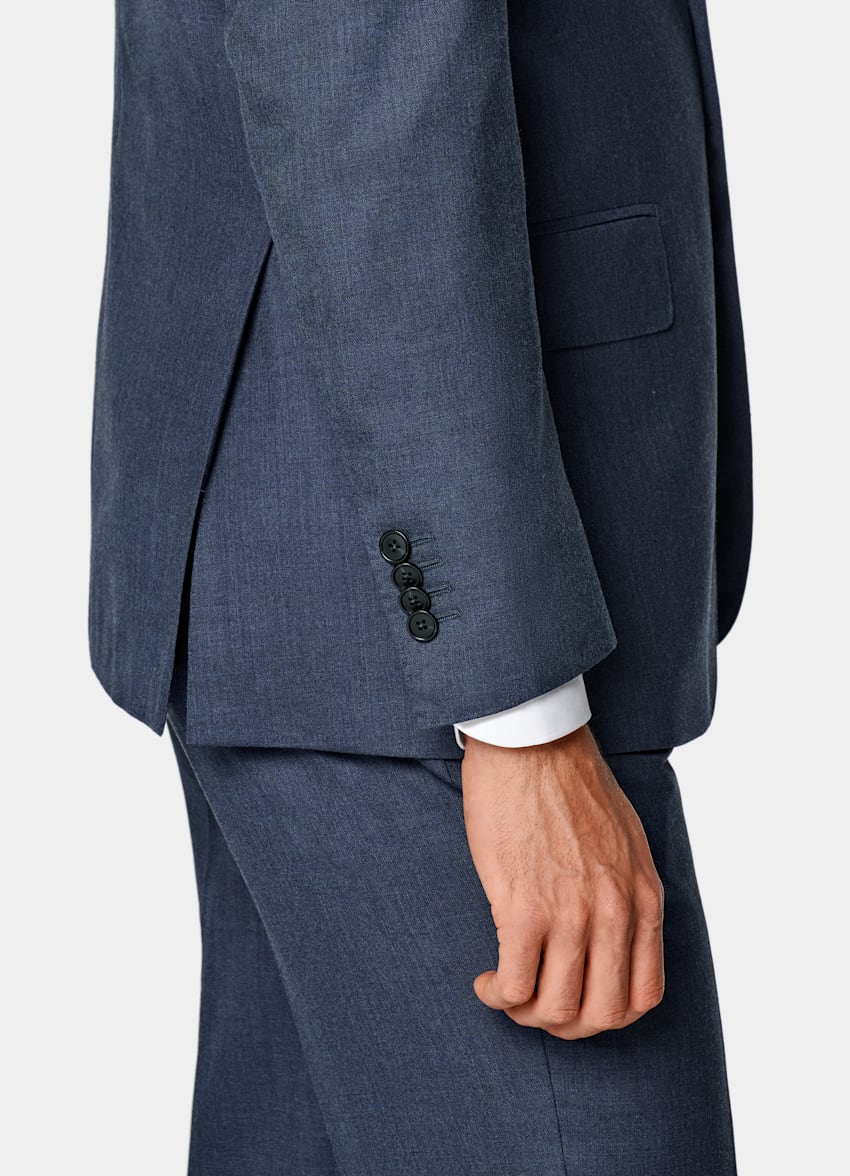 Mid Blue Tailored Fit Havana Suit