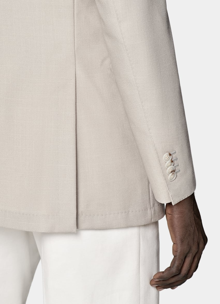 Light Taupe Relaxed Fit Roma Suit Jacket