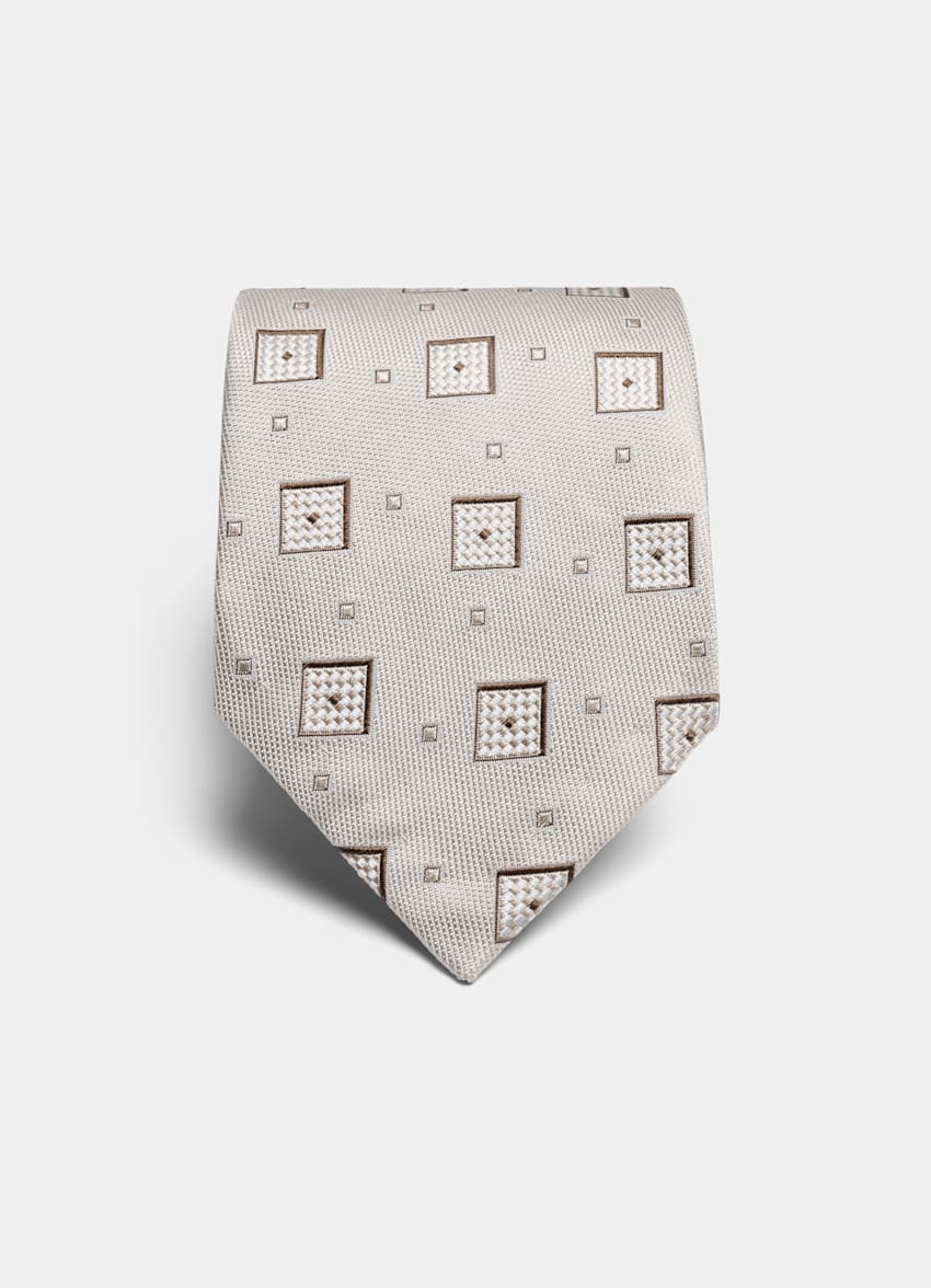 Light Brown Graphic Tie