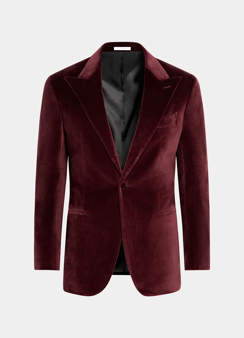 Burgundy Tailored Fit Havana Dinner Jacket