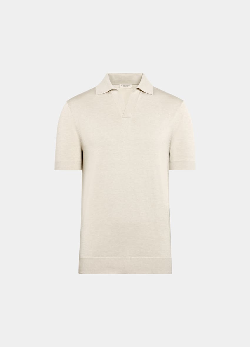 Navy Buttonless Polo