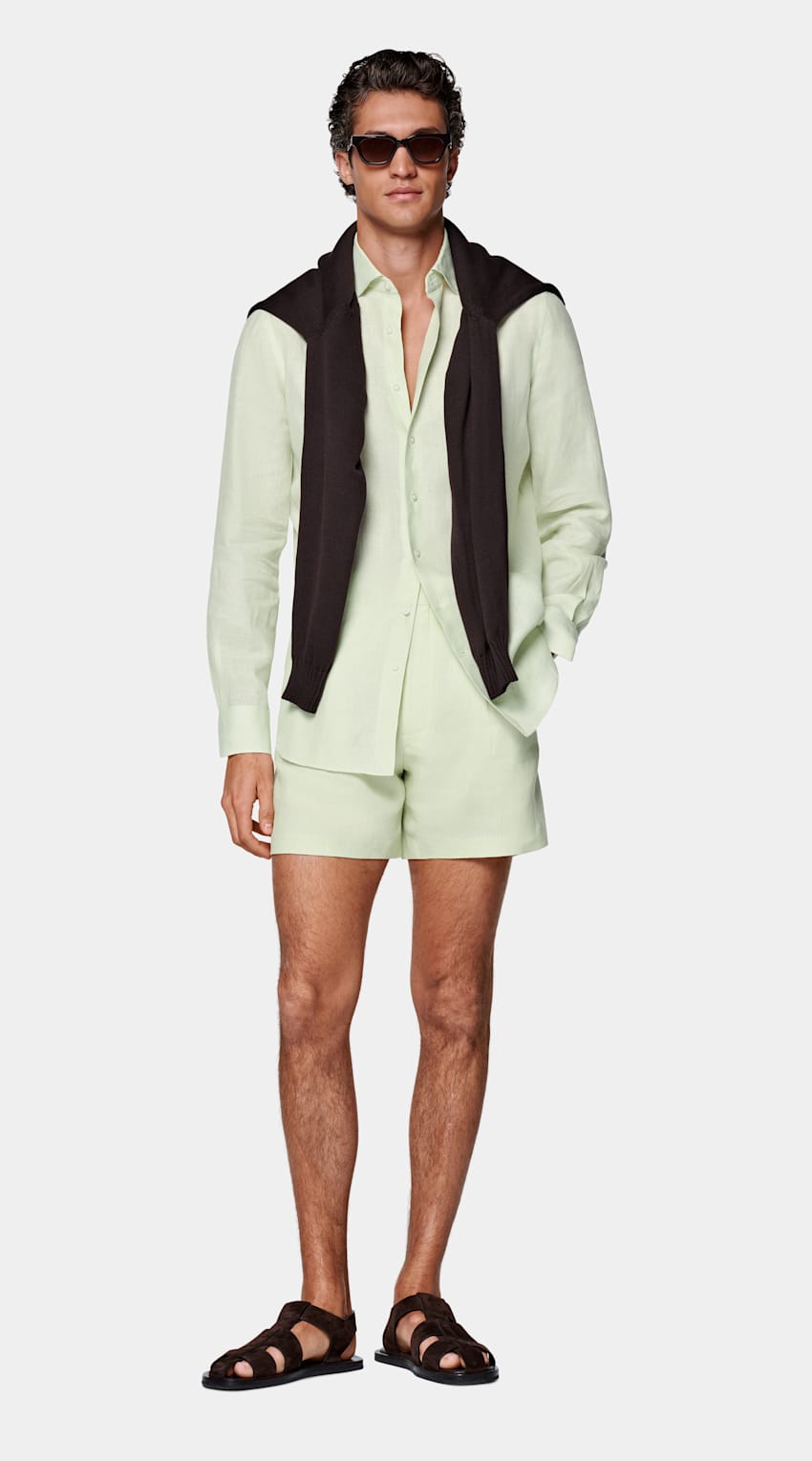 Light Green Tailored Fit Shirt
