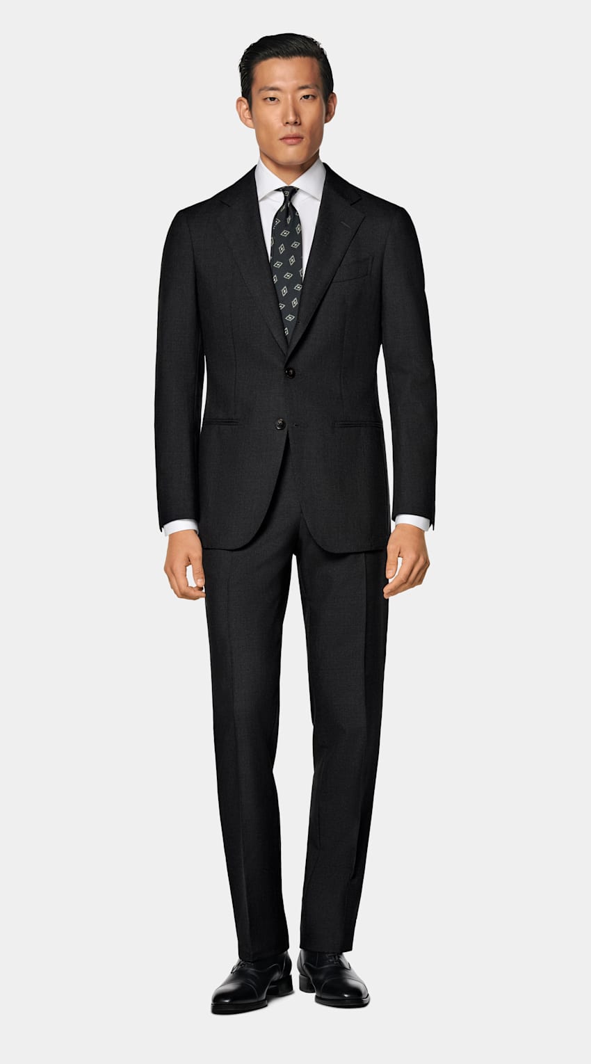 Dark Grey Tailored Fit Havana Suit