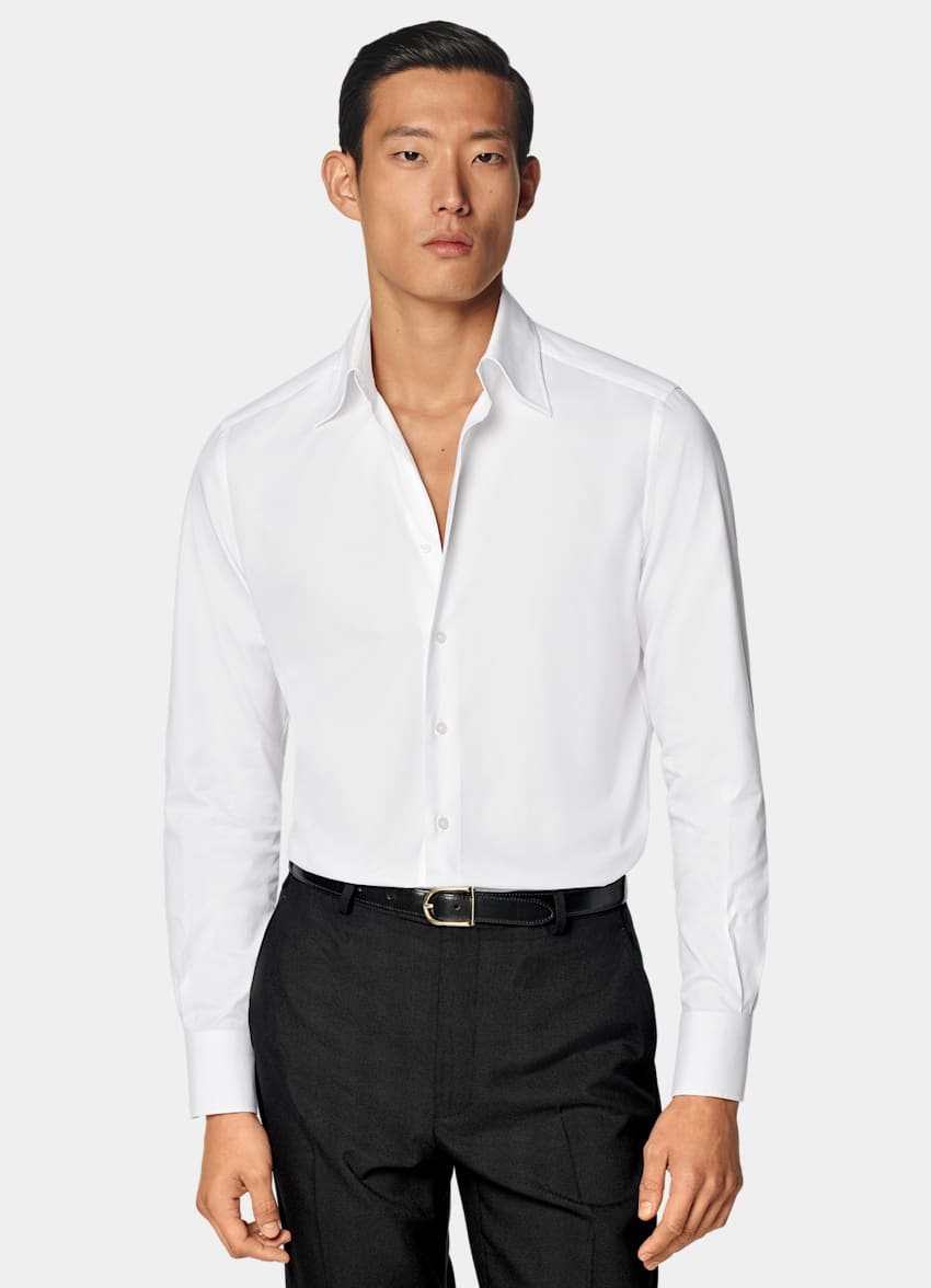 White Point Collar Tailored Fit Shirt