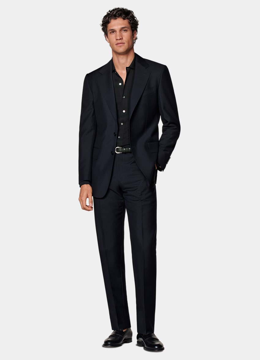 Navy Tailored Fit Milano Suit