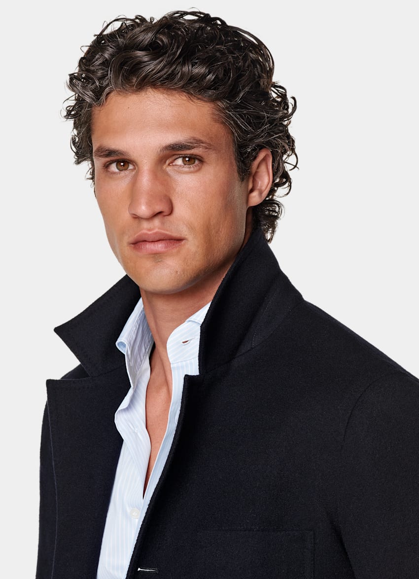 Navy Relaxed Fit Shirt-Jacket