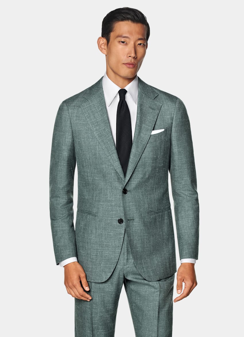 Green Tailored Fit Havana Suit